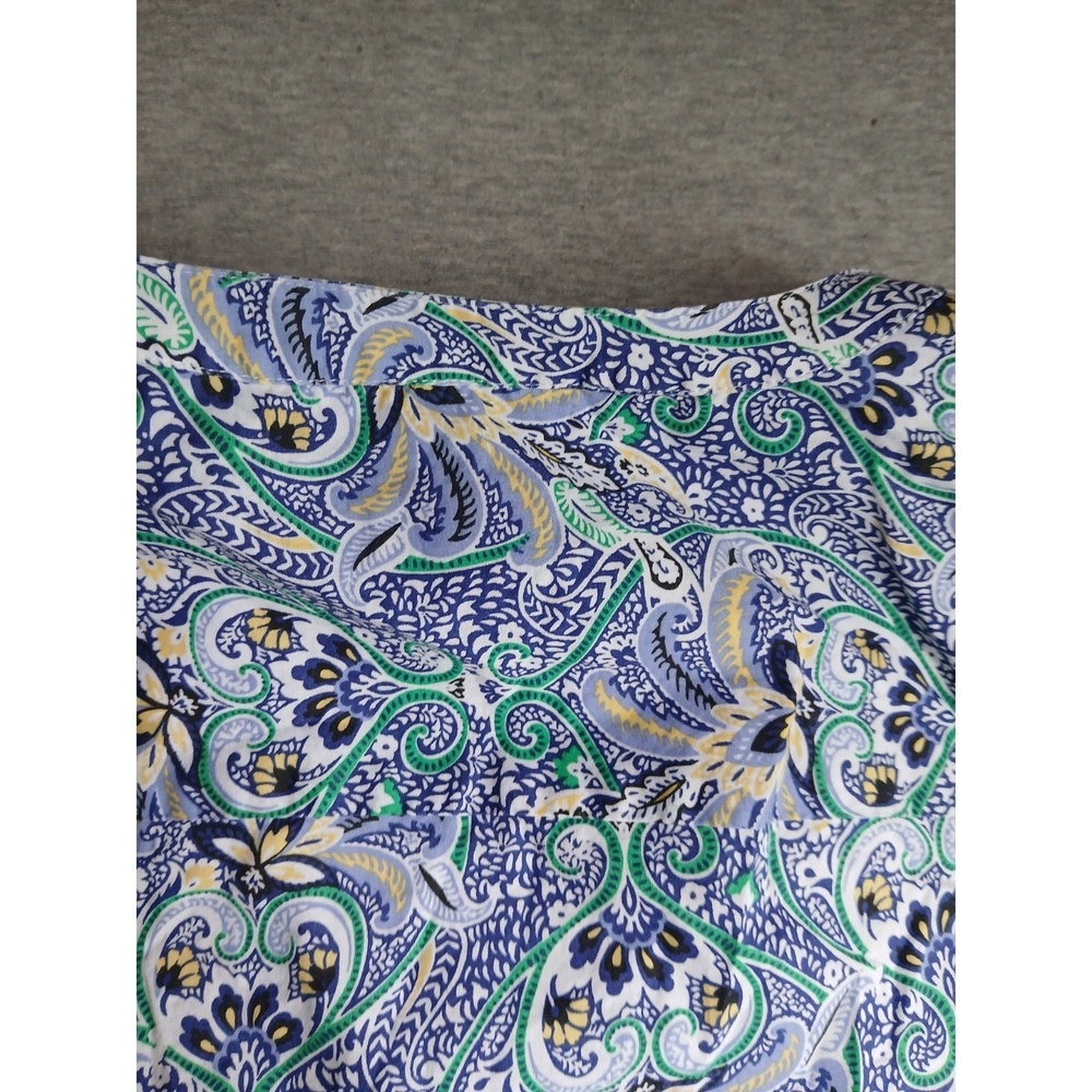 Talbots Top 2x Pintucked Cotton Boho Bohemian Beach Resort Everyday Casual - Picture 10 of 12